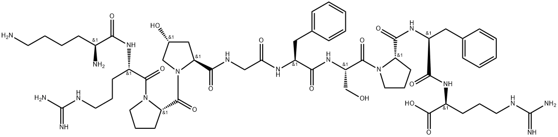 LYS-(HYP3)-BRADYKININ-血管舒缓激肽, 113662-39-8, 结构式