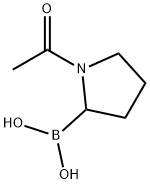 (1-乙酰吡咯烷-2-基)硼酸, 116150-20-0, 结构式