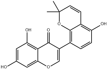 砂生槐异黄酮 A, 117204-81-6, 结构式