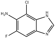 4-氯-5-氨基-6-氟苯并咪唑, 117275-51-1, 结构式