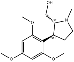 CIS-((2S,3R)-1-甲基-3-(2,4,6-三甲氧苯基)吡咯烷-2-基)甲醇, 117955-09-6, 结构式