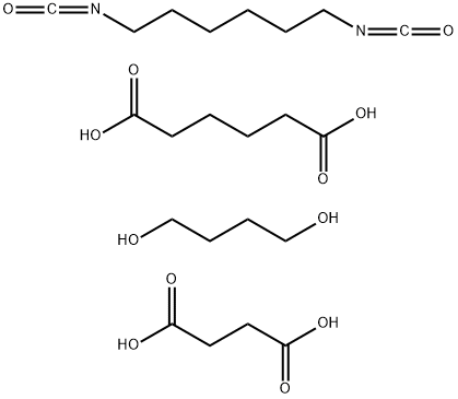 聚(1,4-亚丁基己二酸酯-CO-1,4-亚丁基琥珀酸酯),使用 1,6-二异氰酸己烷扩展, 119553-67-2, 结构式