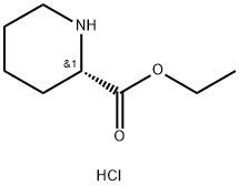 (S)-哌啶-2-甲酸乙酯盐酸盐, 123495-48-7, 结构式