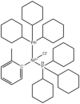 反式 - 双(三环己基膦)(2-甲基苯基)镍(II)氯化物, 123839-28-1, 结构式