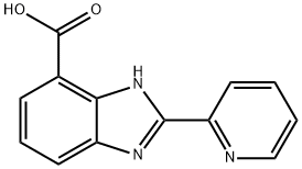 2-(2-吡啶基)-1H-苯并咪唑-7-羧酸, 124340-85-8, 结构式