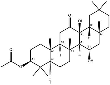 黑果茜草萜 A, 125263-65-2, 结构式