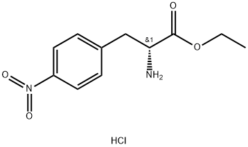 4硝基苯丙氨酸乙酯盐酸盐, 127641-82-1, 结构式