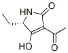 (S)-3-乙酰基-5-乙基-4-羟基-1H-吡咯-2(5H)-酮, 128892-51-3, 结构式