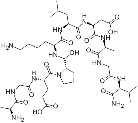 ALA-GLY-GLU-PRO-LYS-LEU-ASP-ALA-GLY-VAL-NH2, 130918-91-1, 结构式