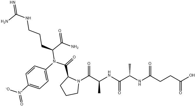 SUC-ALA-ALA-PRO-ARG-PNA, 131068-47-8, 结构式