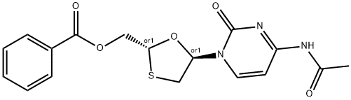 N-Acetyl O-Benzyl 5’Epi Lamivudine, 131086-33-4, 结构式
