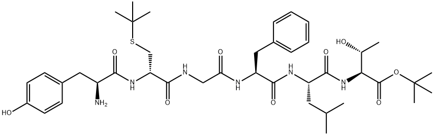 tyrosyl-cysteinyl(StBu)-glycyl-phenylalanyl-leucyl-threo<i></i>nyl(O-t-butyl), 131766-24-0, 结构式