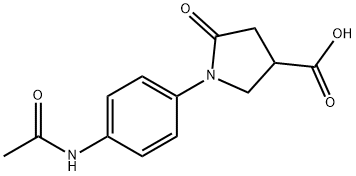 1-(4-乙酰氨基苯基)-5-氧代吡咯烷-3-羧酸, 133749-16-3, 结构式