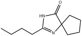 2-丁基-1,3-二氮杂螺环-[4,4]壬-1-烯-4酮, 138402-05-8, 结构式