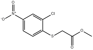 2-(2-氯-4-硝基-苯基)硫基乙酸甲酯, 139326-35-5, 结构式