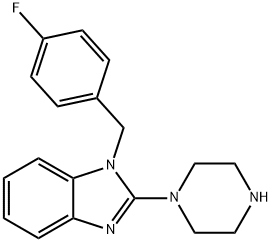 1-(4-氟苄基)-2-哌嗪-1H-苯并咪唑, 142617-98-9, 结构式
