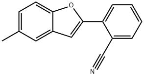 2-(5-甲基苯并呋喃-2-基)苯甲腈, 143381-79-7, 结构式