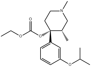 ((3S,4R)-4-(3-异丙氧基苯基)-1,3-二甲基哌啶-4-基)碳酸酯, 143957-08-8, 结构式