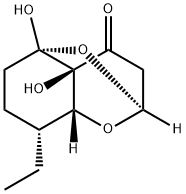 (2S,4AR,5R,6R,8AS)-6-乙基八氫-4A,8A-二羥基-2,5-環(huán)氧-4H-1-苯并吡喃-4-酮, 144096-48-0, 結(jié)構(gòu)式