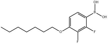 2,3-二氟-4-(庚氧基)苯基硼酸, 147222-88-6, 结构式