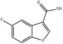 5-氟-1-苯并呋喃-3-羧酸, 147373-09-9, 结构式