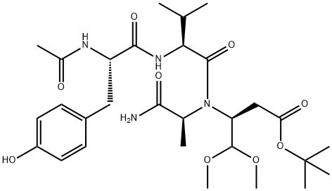 AC-TYR-VAL-ALA-ASP(OTBU)-ALDEHYDE-DIMETHYL ACETAL, 147395-39-9, 结构式