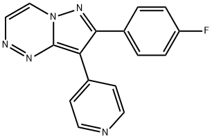 7-(4-氟苯基)-8-(吡啶-4-基)吡唑并[5,1-C][1,2,4]三嗪, 148671-34-5, 结构式