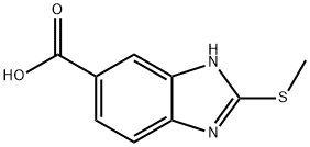 2(甲硫基)-1H-苯并咪唑-6-羧酸, 148720-14-3, 结构式