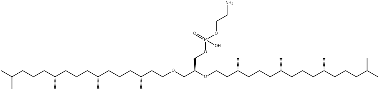 1,2-DI-O-PHYTANYL-SN-GLYCERO-3-PHOSPHOETHANOLAMINE;4ME 16:0 DIETHER PE, 150135-14-1, 结构式