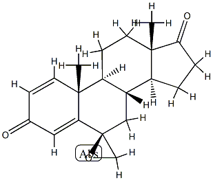 (2R,8R,9S,10R,13S,14S)-10,13-二甲基-7,8,9,11,12,13,15,16-八氢螺[环戊二烯并[A]菲并-6,2-噁丙环]-3,17(10H,14H)-二酮, 152764-31-3, 结构式