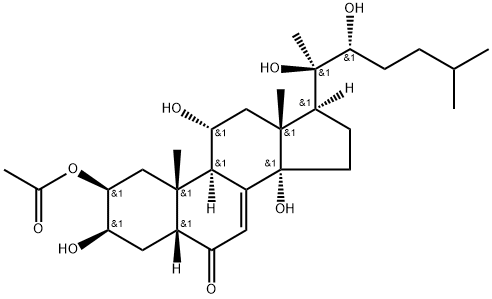 2-乙酰基筋骨草甾酮C, 154510-93-7, 结构式
