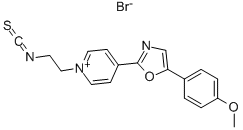 1-(2-异硫氰基乙基)-4-[5-(4-甲氧基苯基)-2-噁唑]溴化吡啶, 155862-91-2, 结构式