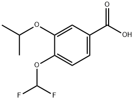 4-(二氟甲氧基)-3-异丙氧基苯甲酸, 159783-48-9, 结构式