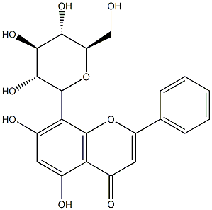 白杨素 8-C-葡萄糖苷, 160880-89-7, 结构式