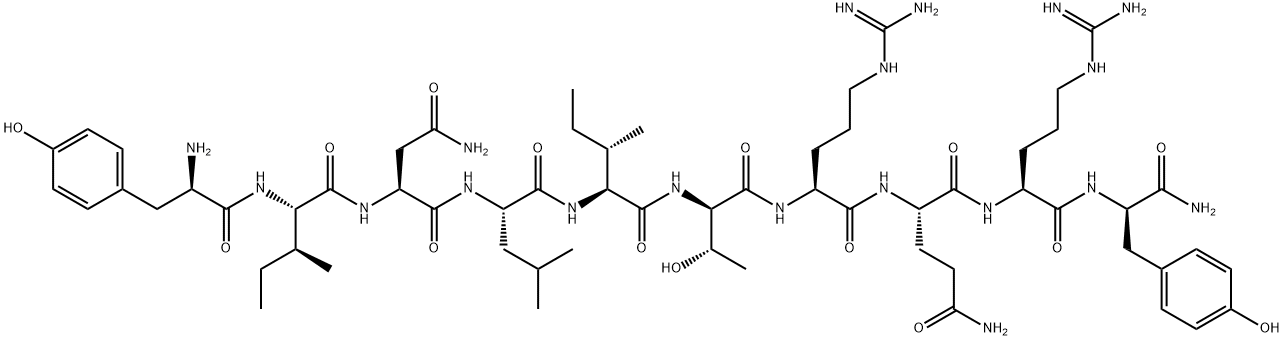 (D-TYR27·36,D-THR32)-NEUROPEPTIDE Y (27-36), 163887-48-7, 结构式