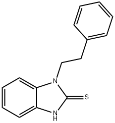 3-(2-苯基乙基)-1H-苯并咪唑-2-硫酮, 173352-50-6, 结构式