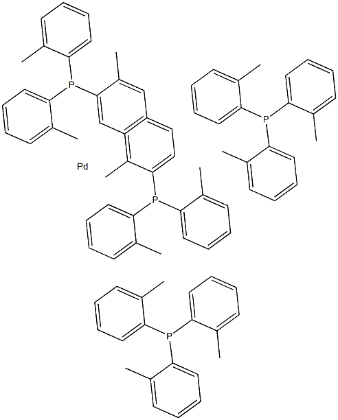 四(三邻甲苯基膦)钯(0), 175164-86-0, 结构式