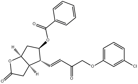 2H-环戊并[B]呋喃-2-酮,5-(苯甲酰氧基)-4-[(1E)-4-(3-氯苯氧基)-3-氧代-1-丁烯-1-基]六氢,(3AR,4R,5R,6AS)-(...), 178454-81-4, 结构式