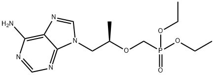 (R)-9-[2-(二乙基膦酰甲氧基)丙基]腺嘌呤, 180587-75-1, 结构式