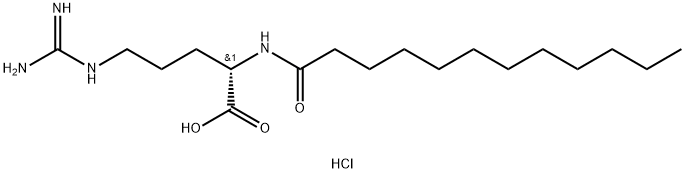 Lauroyl Arginine (100 mg) ((S)-2-dodecanamido-5-guanidinopentanoic acid hydrochloride), 181434-85-5, 结构式