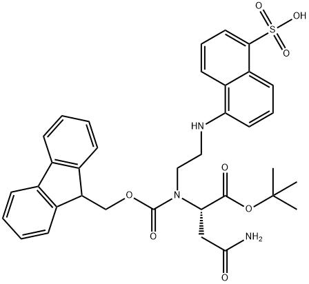 FMOC-ASP(EDANS)-OTBU, 182253-74-3, 结构式