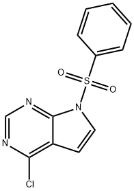 4-氯-7-(苯基磺酰基)-7h-吡咯并[2,3-d]嘧啶, 186519-89-1, 结构式