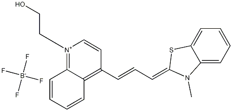 1-(2-羟乙基)-4-[3-(3-甲基-2(3H)-苯并噻唑亚基)-1-丙烯基]喹啉四氟硼酸盐, 189148-50-3, 结构式