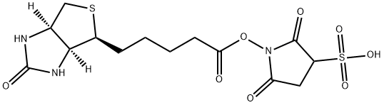 2,5-二氧代-1-((5-((3AS,4S,6AR)-2-氧代六氢-1H-噻吩并[3,4-D]咪唑-4-基)戊酰基)氧基)吡咯烷-3-磺酸, 190598-55-1, 结构式