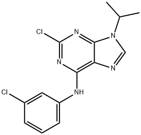 2-氯-N-(3-氯苯基)-9-异丙基-9H-嘌呤-6-胺, 190654-78-5, 结构式