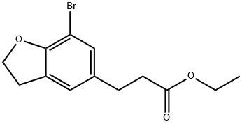 3-(7-溴-2,3-二氢苯并呋喃-5-基)丙酸乙酯, 196597-67-8, 结构式