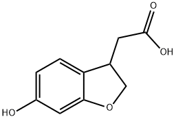2-(6-羟基-2,3-二氢苯并呋喃-3-基)乙酸, 1000414-37-8, 结构式
