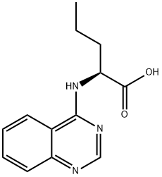 2-(喹唑啉-4-基氨基)戊酸, 1008675-41-9, 结构式