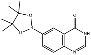 6-(4,4,5,5-四甲基-1,3,2-二噁硼戊环-2-基)喹唑啉-4(1H)-酮, 1009303-58-5, 结构式