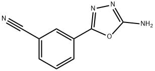 3-(5-氨基-1,3,4-噁二唑-2-基)苯甲腈, 1016521-87-1, 结构式